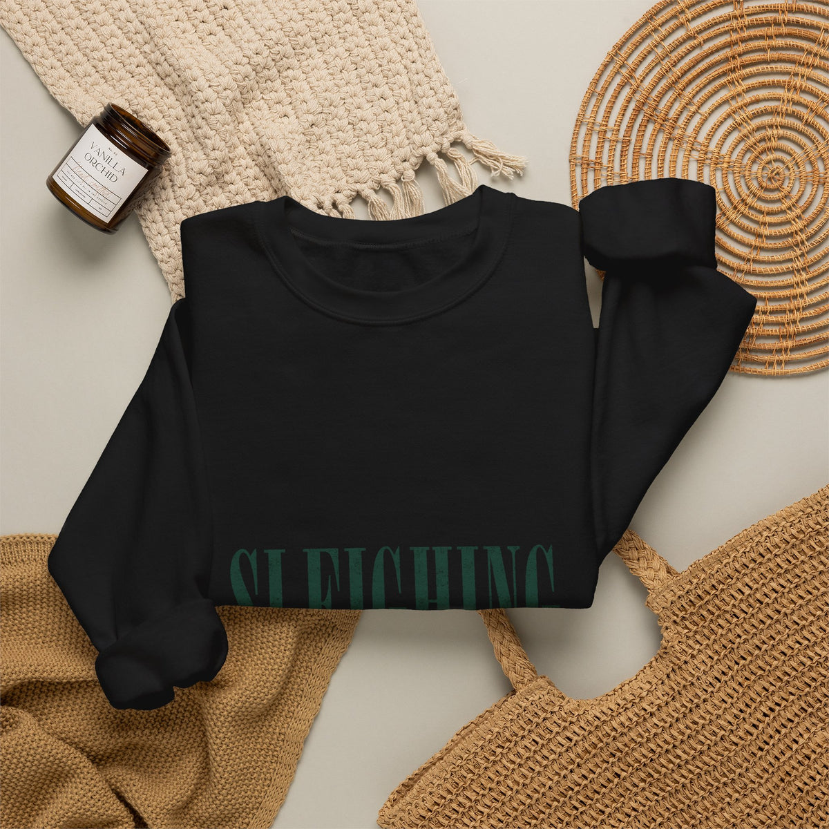 Sleighing Originally Crewneck Sweatshirt — Holiday Graphic Pullover