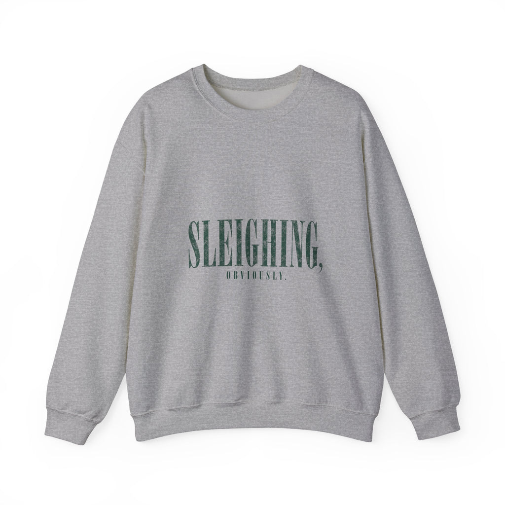 Sleighing Originally Crewneck Sweatshirt — Holiday Graphic Pullover
