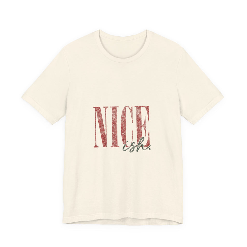Nice-ish T-Shirt — Vintage Pink Typography Tee