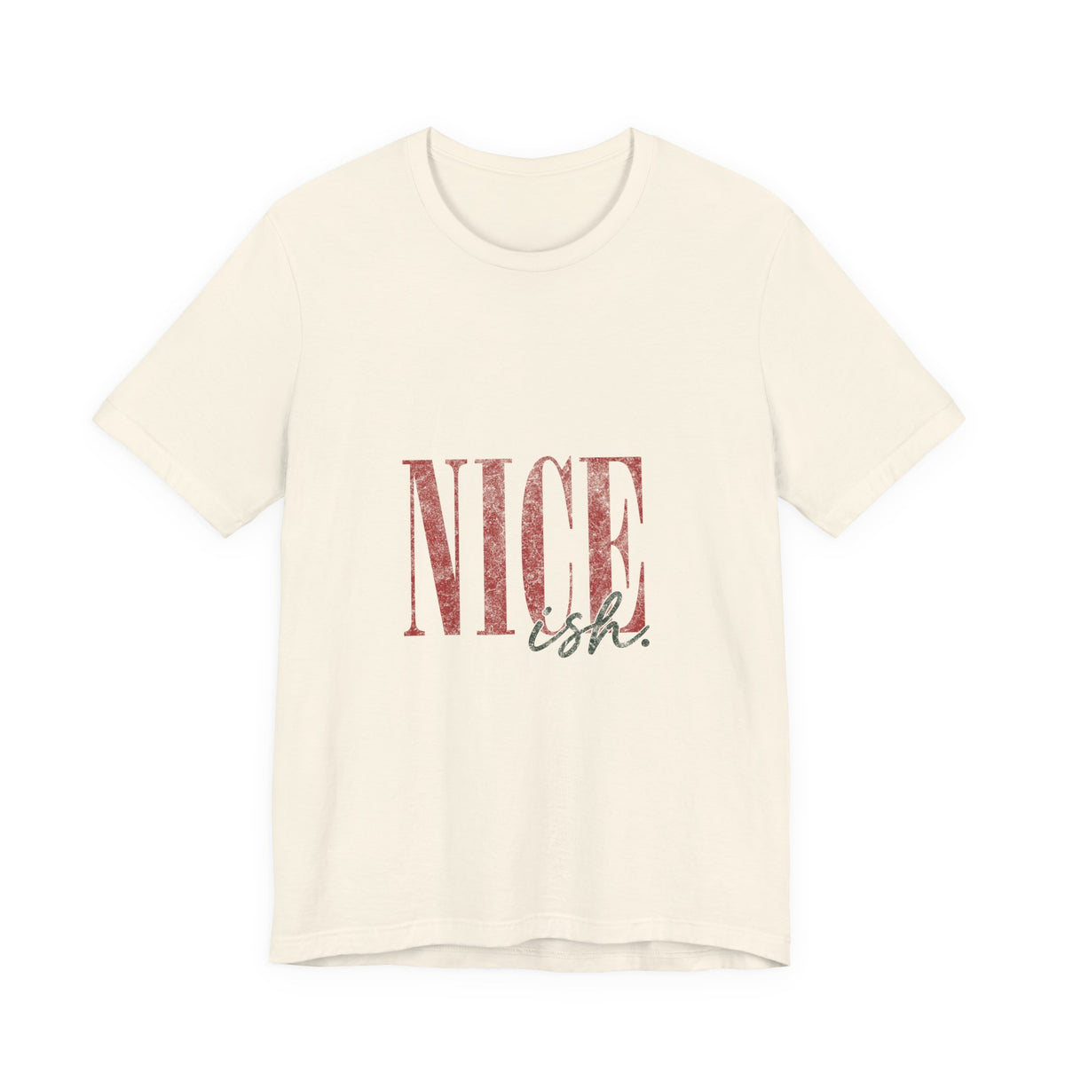 Nice-ish T-Shirt — Vintage Pink Typography Tee