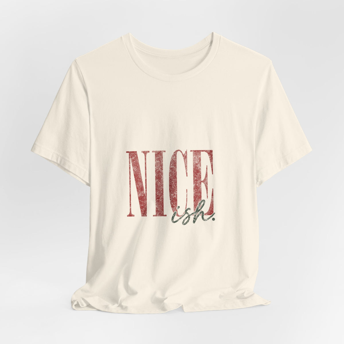 Nice-ish T-Shirt — Vintage Pink Typography Tee