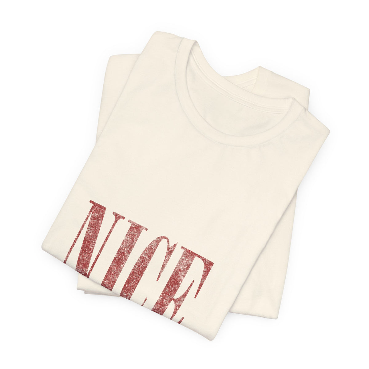 Nice-ish T-Shirt — Vintage Pink Typography Tee