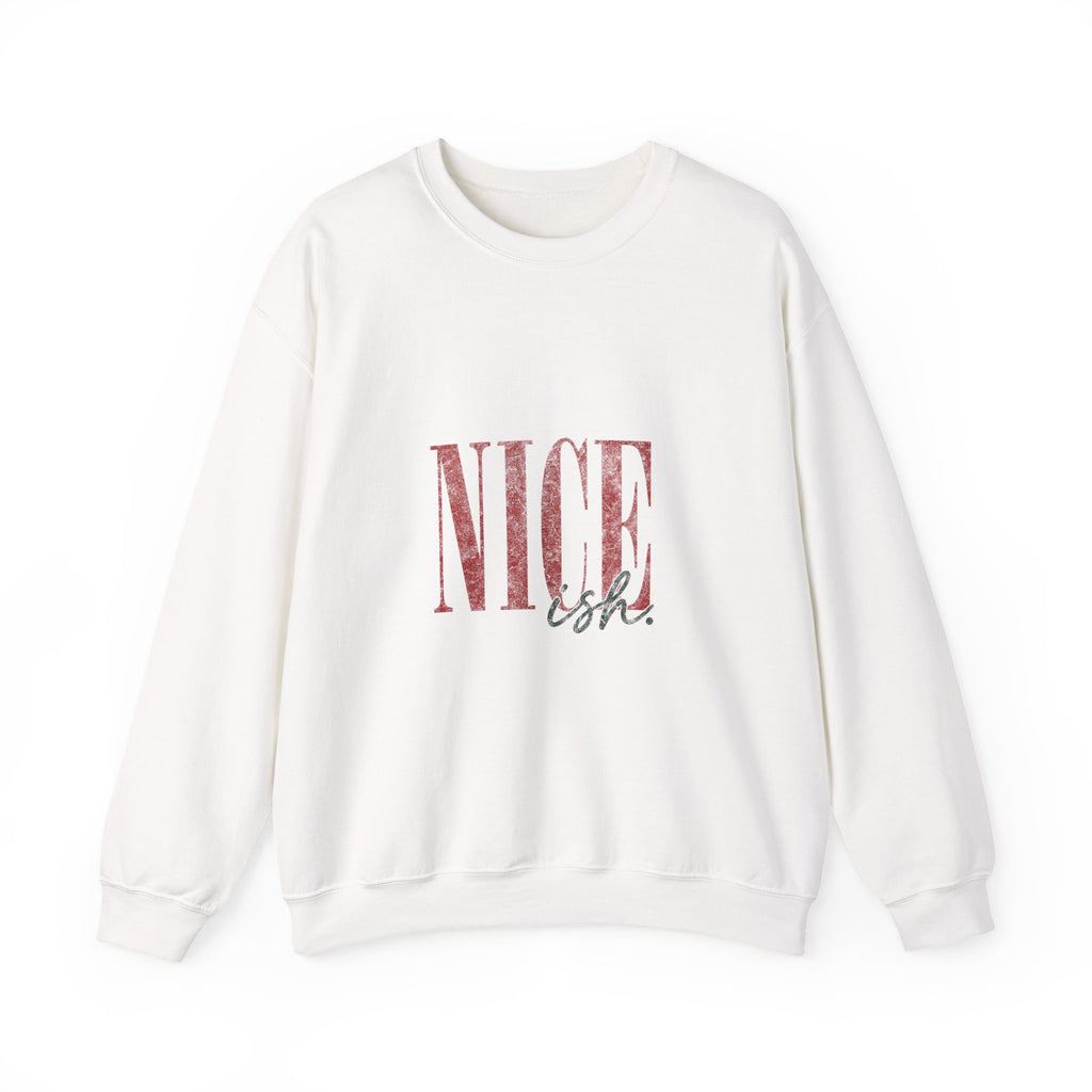 Nice-ish Crewneck Sweatshirt – Playful Retro Graphic Pullover