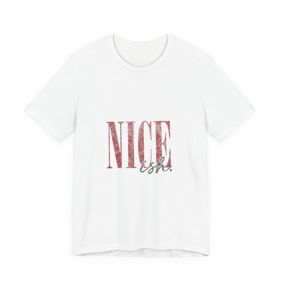 Nice-ish T-Shirt — Vintage Pink Typography Tee