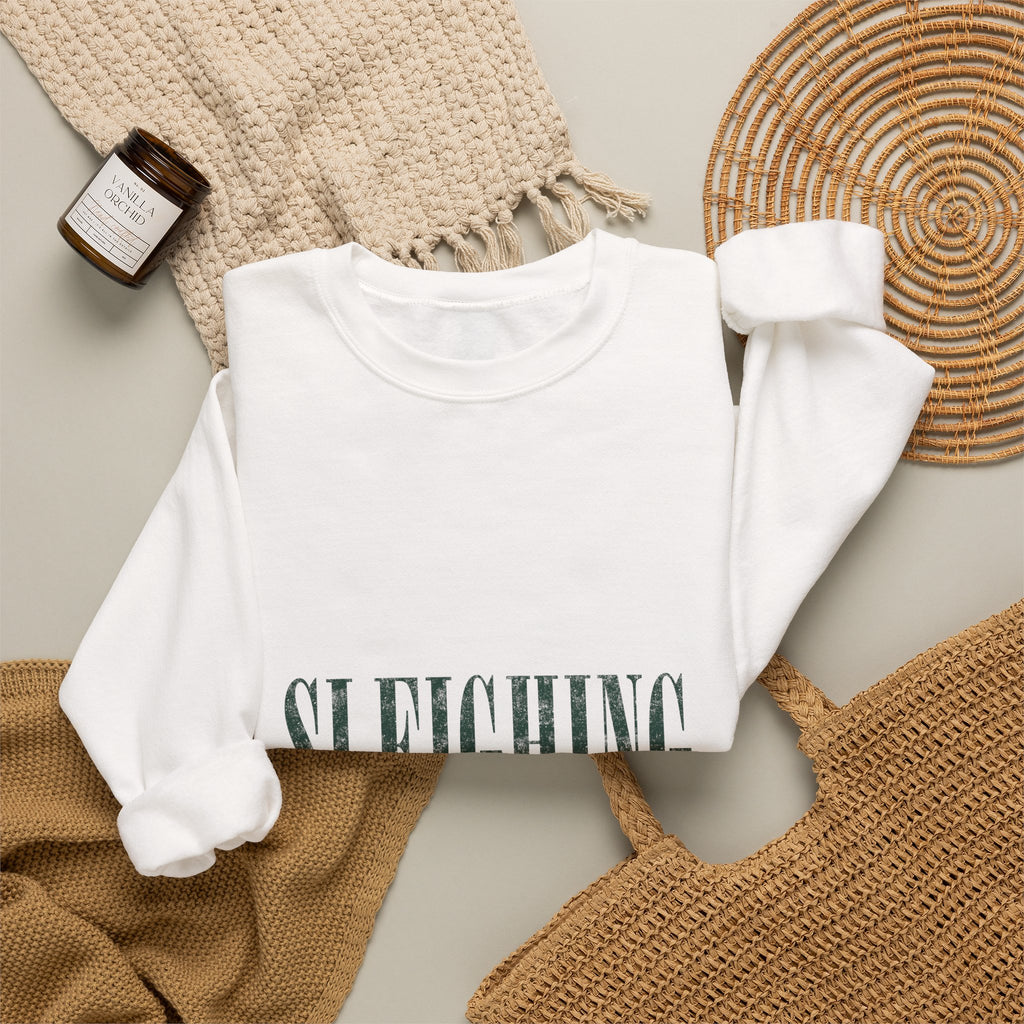 Sleighing Originally Crewneck Sweatshirt — Holiday Graphic Pullover