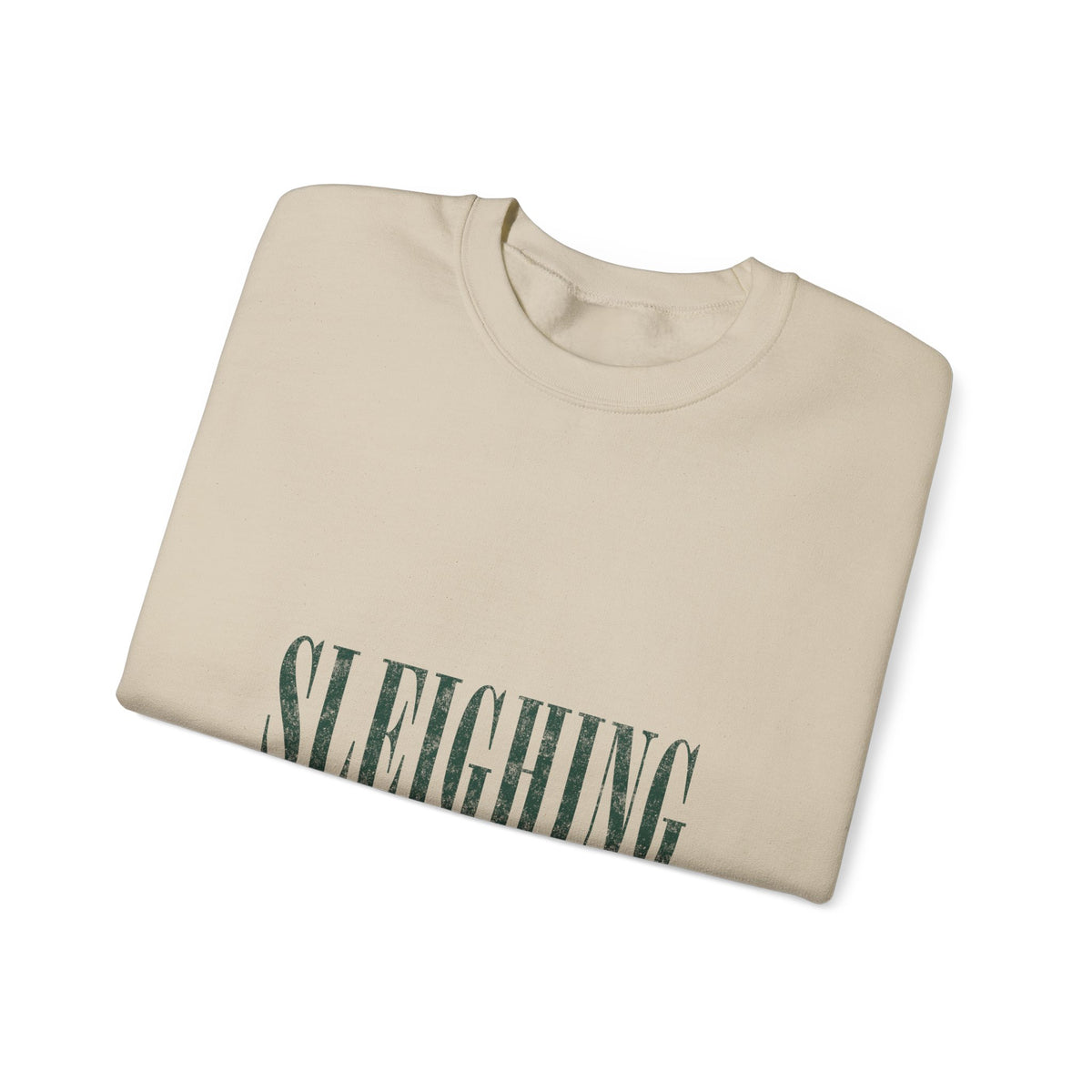 Sleighing Originally Crewneck Sweatshirt — Holiday Graphic Pullover