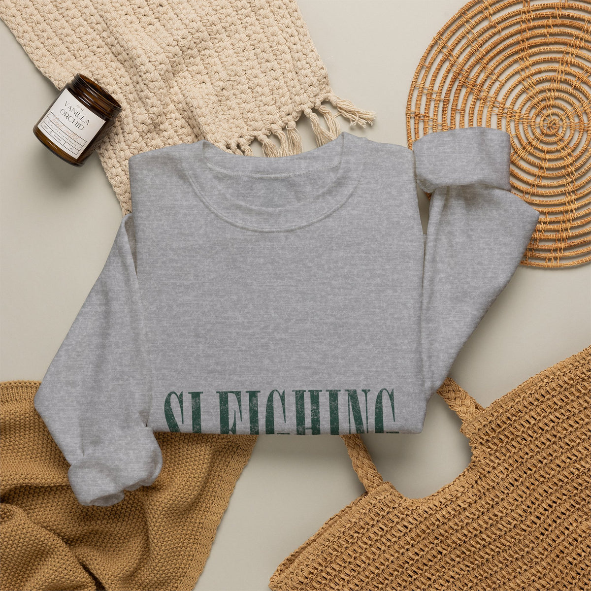 Sleighing Originally Crewneck Sweatshirt — Holiday Graphic Pullover