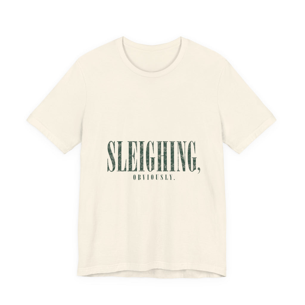 Sleighing, Obviously T-Shirt — Funny Holiday Graphic Tee