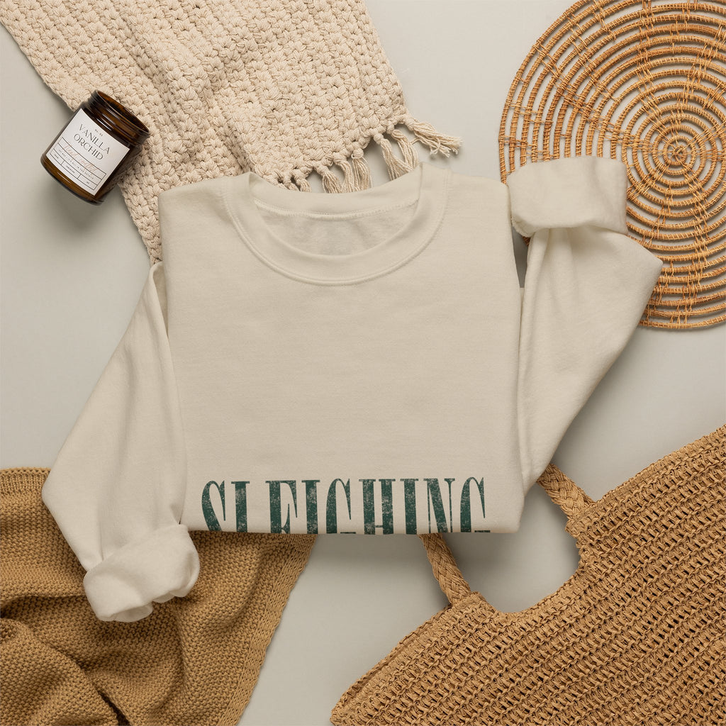 Sleighing Originally Crewneck Sweatshirt — Holiday Graphic Pullover