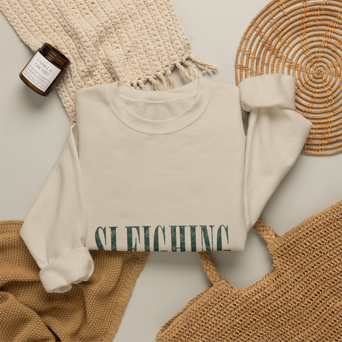 Sleighing Originally Crewneck Sweatshirt — Holiday Graphic Pullover