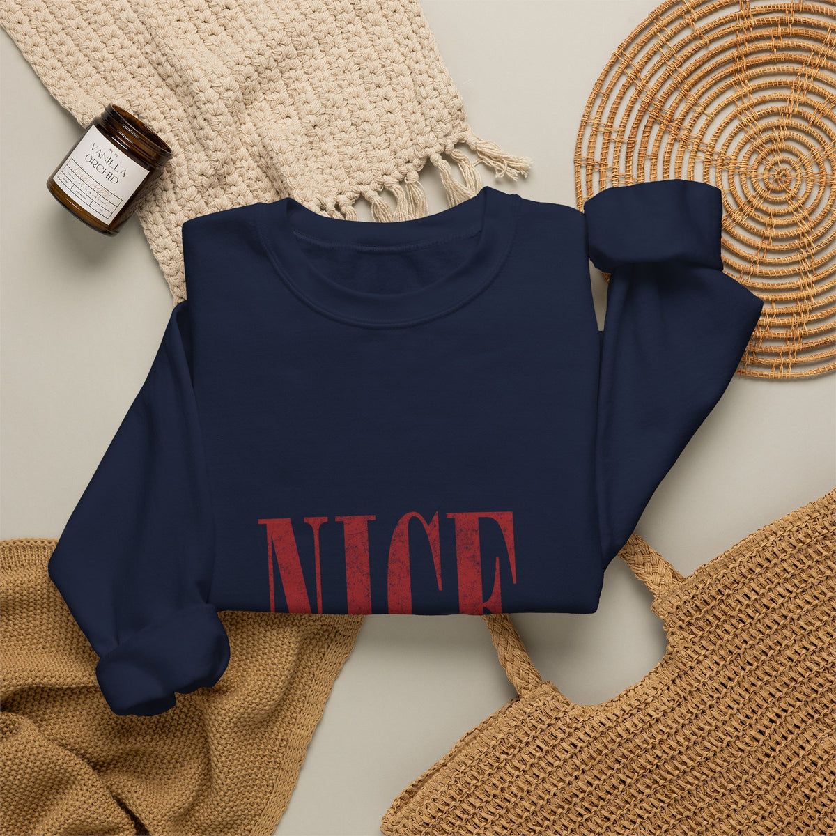 Nice-ish Crewneck Sweatshirt – Playful Retro Graphic Pullover
