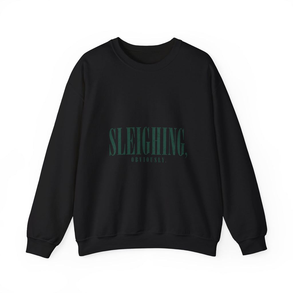 Sleighing Originally Crewneck Sweatshirt — Holiday Graphic Pullover