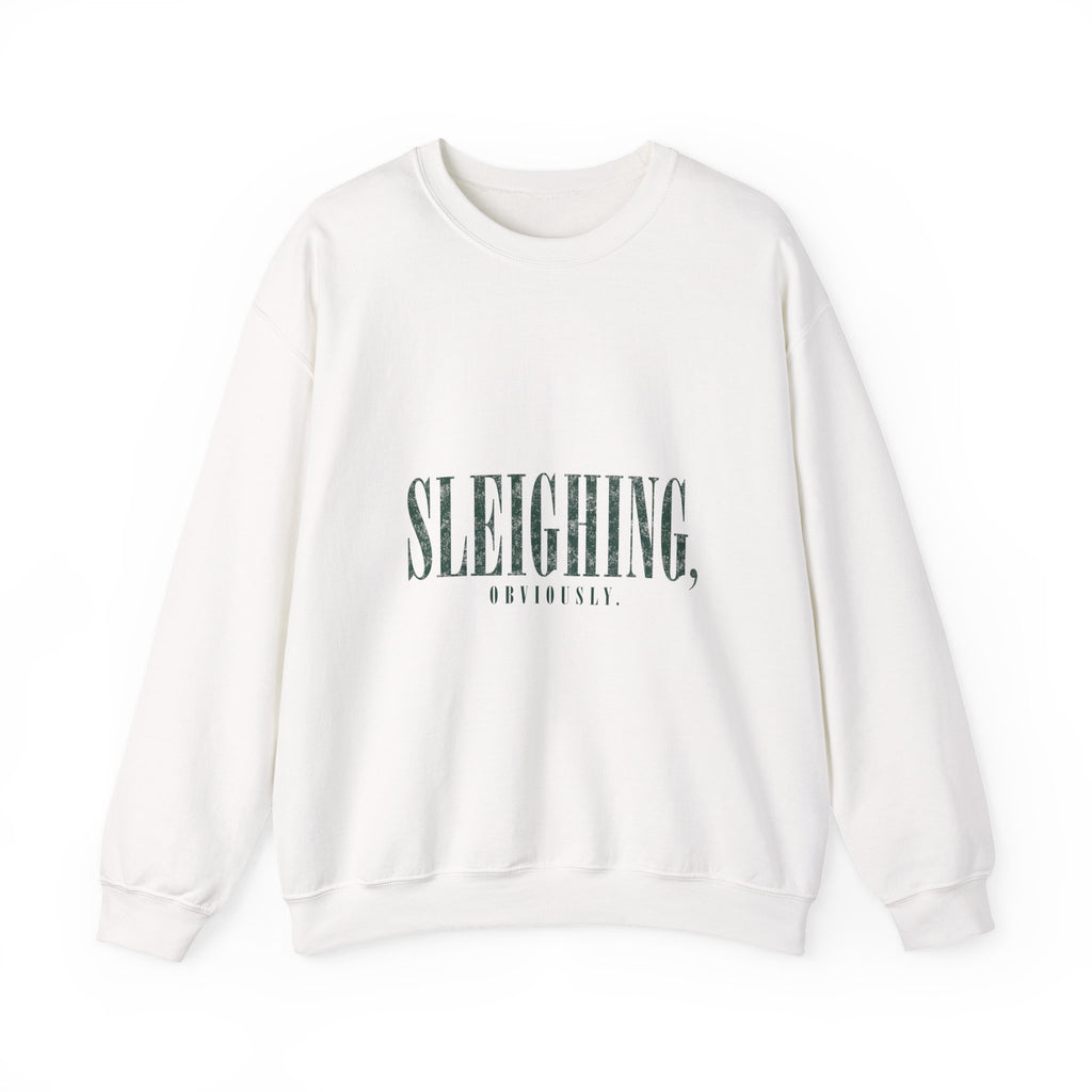 Sleighing Originally Crewneck Sweatshirt — Holiday Graphic Pullover