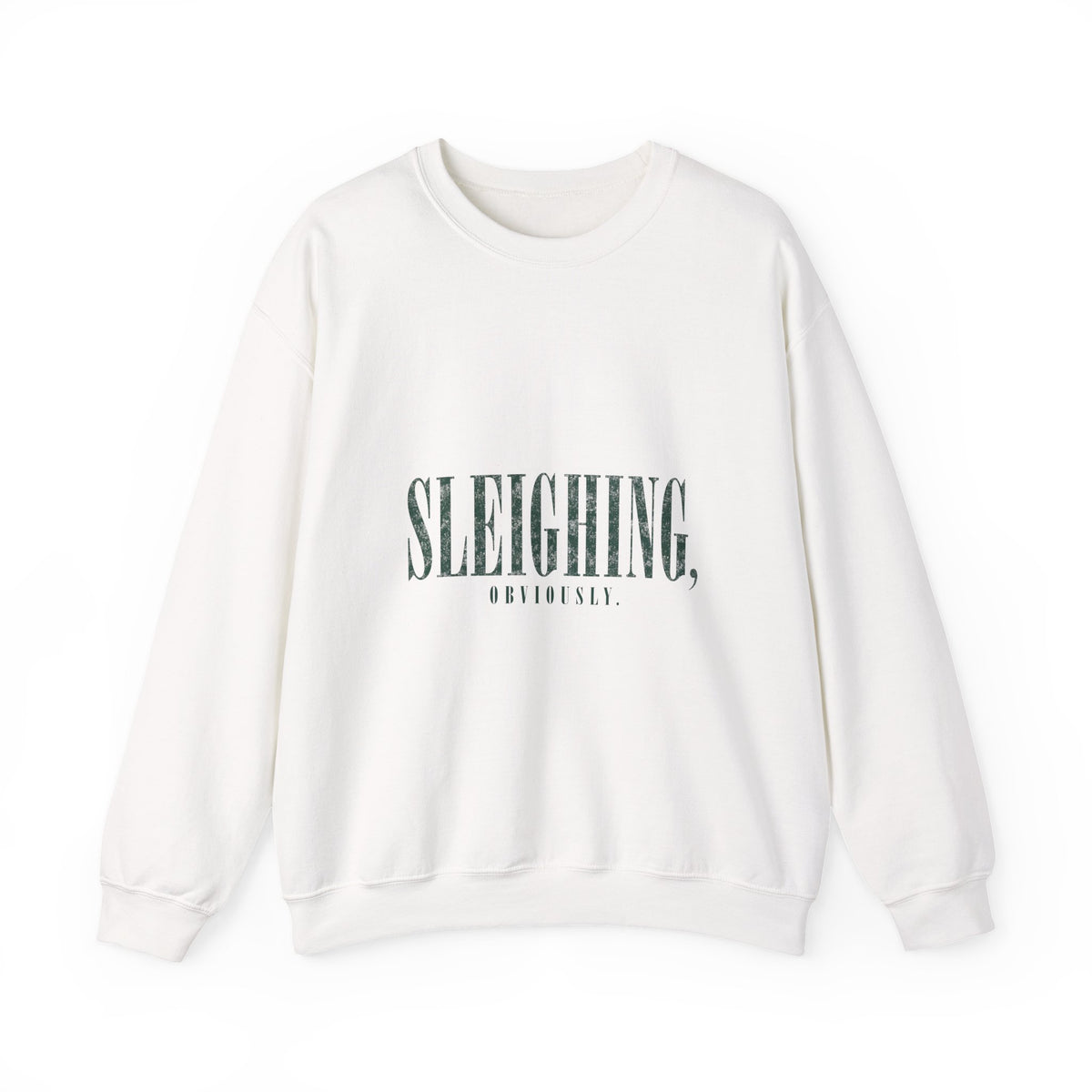Sleighing Originally Crewneck Sweatshirt — Holiday Graphic Pullover