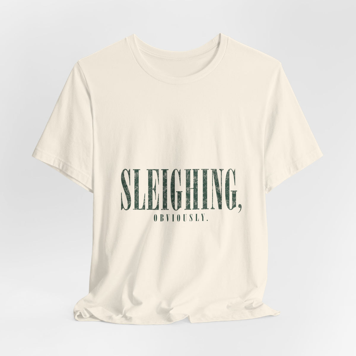 Sleighing, Obviously T-Shirt — Funny Holiday Graphic Tee