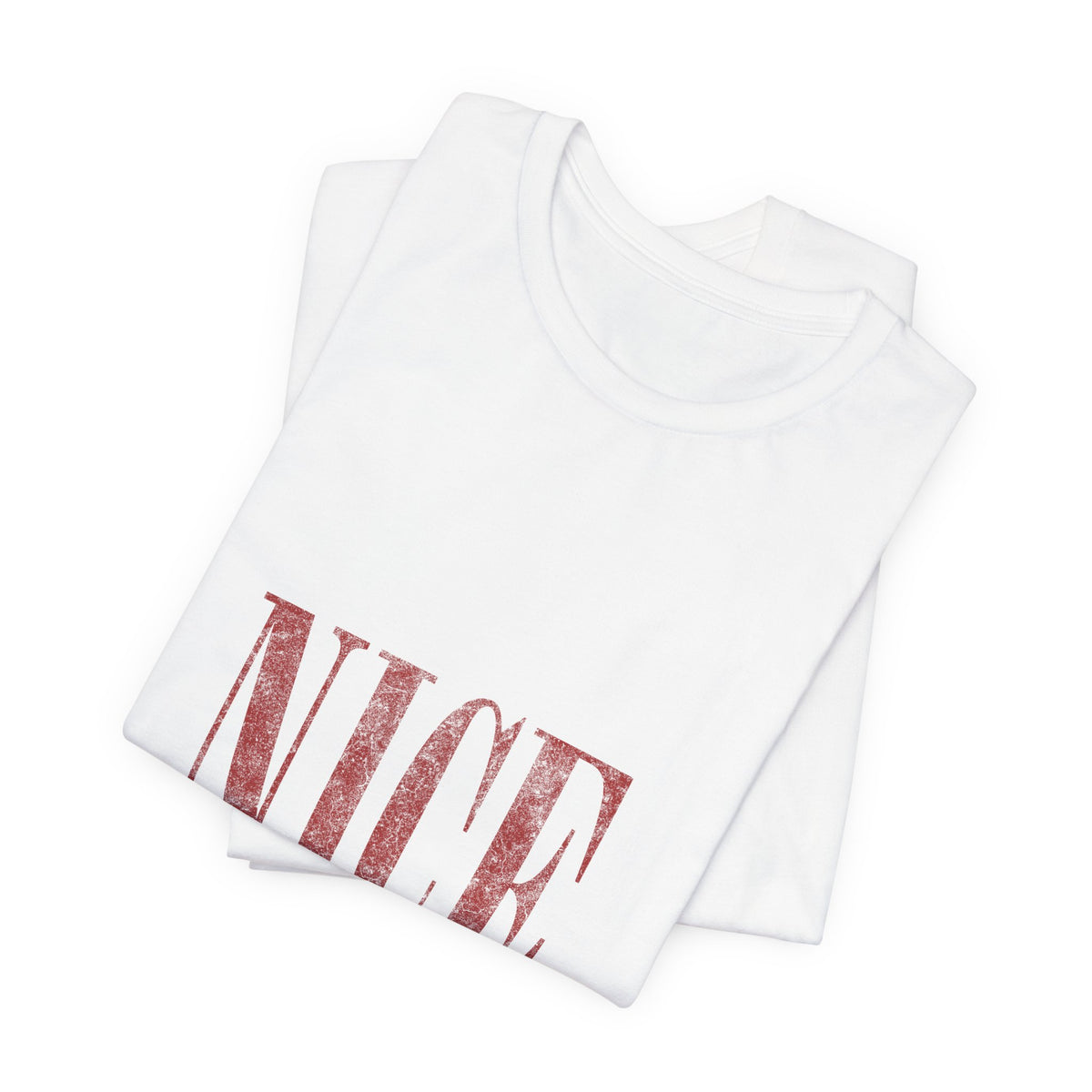 Nice-ish T-Shirt — Vintage Pink Typography Tee