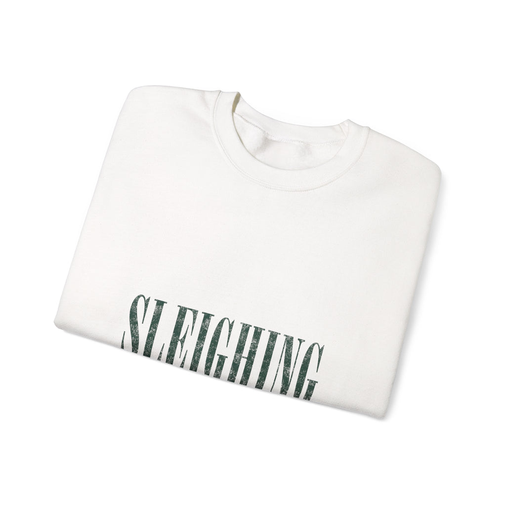 Sleighing Originally Crewneck Sweatshirt — Holiday Graphic Pullover