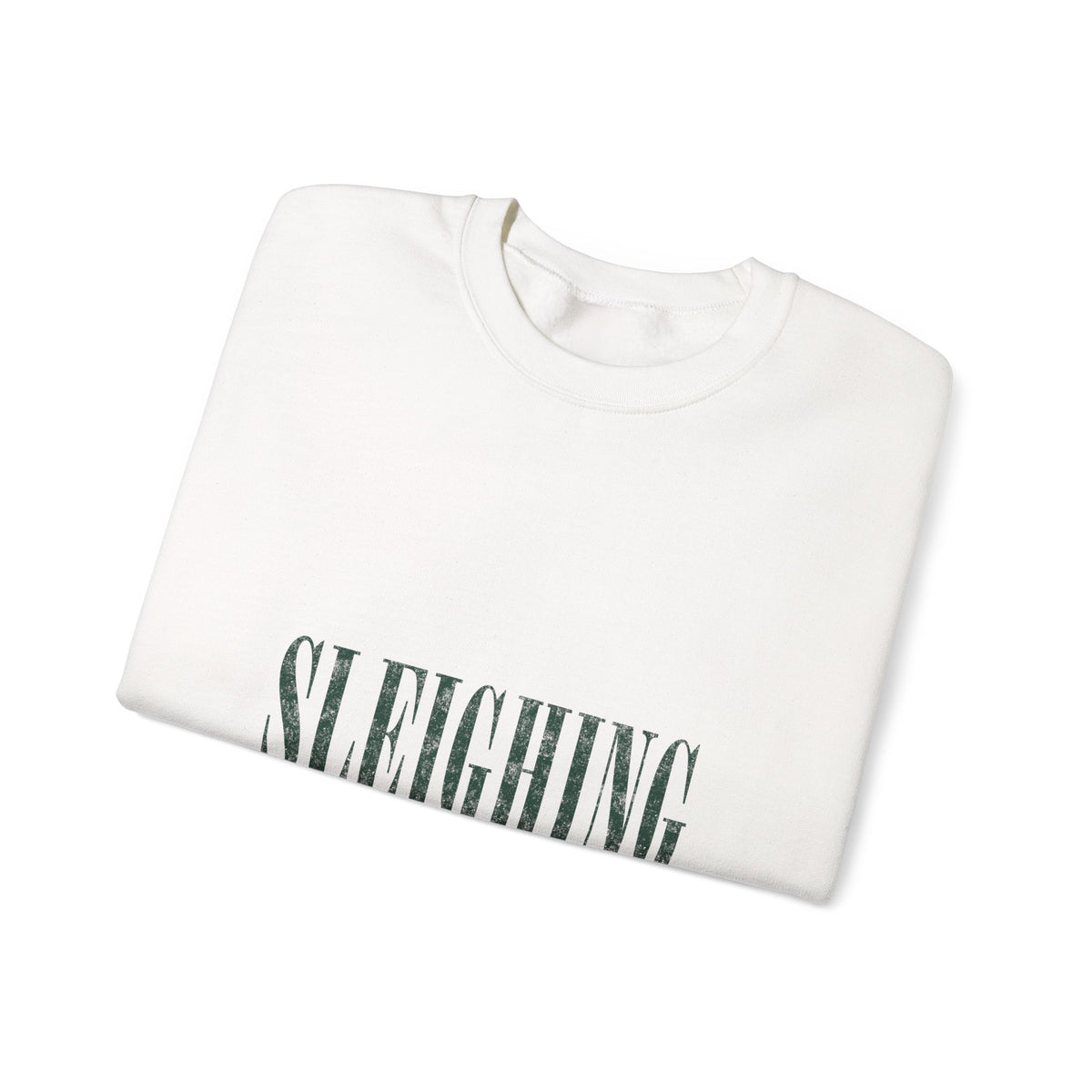 Sleighing Originally Crewneck Sweatshirt — Holiday Graphic Pullover