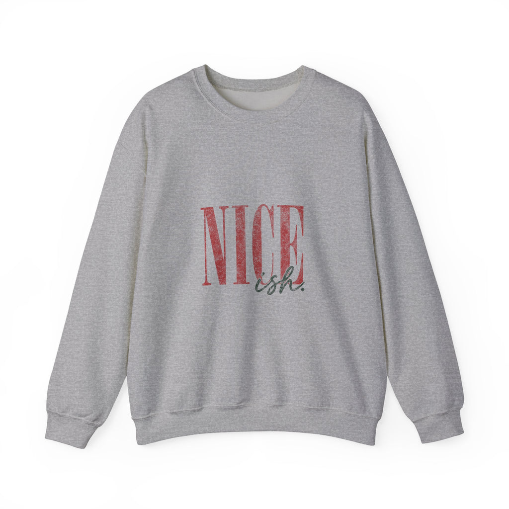 Nice-ish Crewneck Sweatshirt – Playful Retro Graphic Pullover