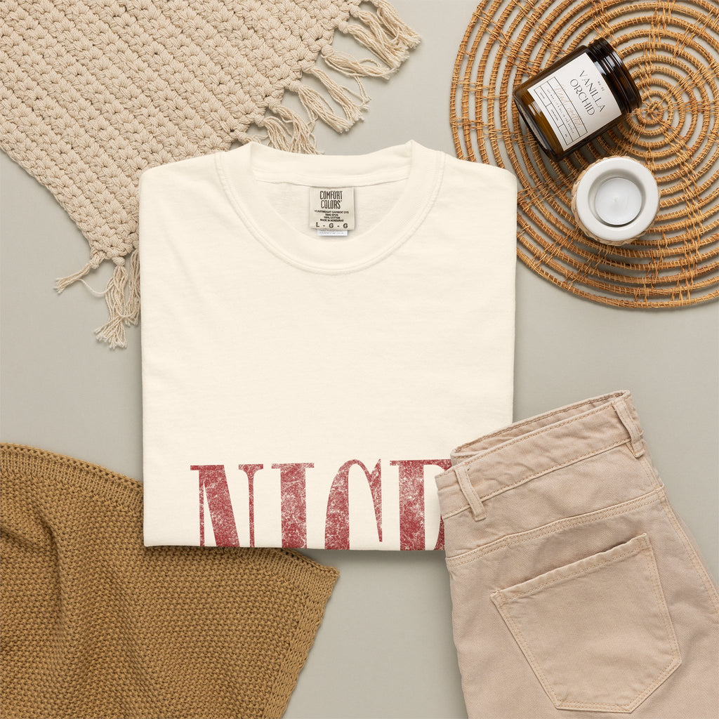 Nice-ish T-Shirt — Playful Distressed Typography Tee