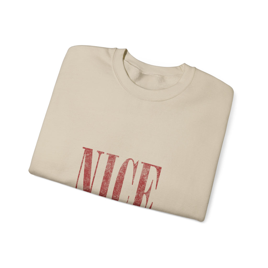 Nice-ish Crewneck Sweatshirt – Playful Retro Graphic Pullover