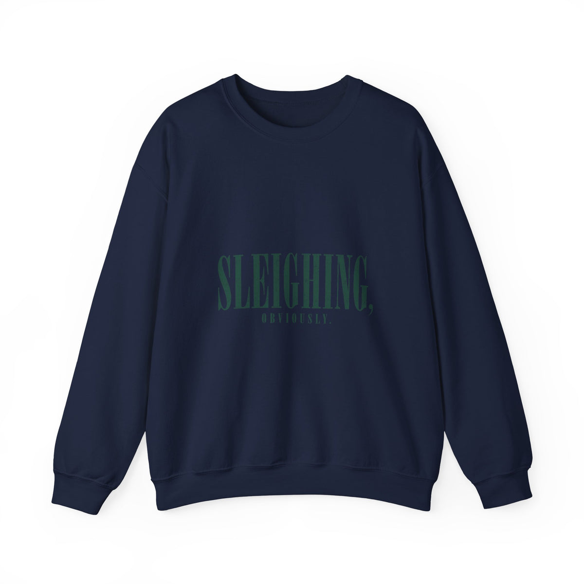 Sleighing Originally Crewneck Sweatshirt — Holiday Graphic Pullover