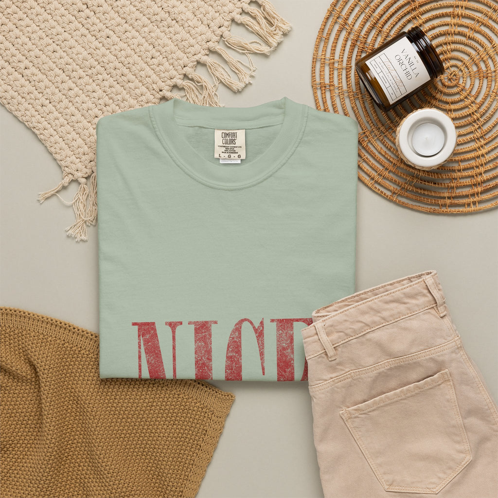 Nice-ish T-Shirt — Playful Distressed Typography Tee