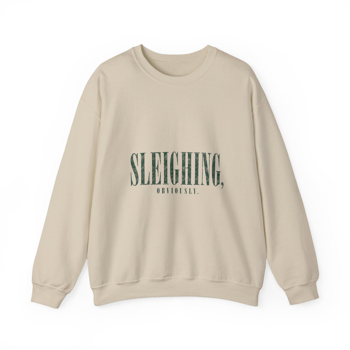 Sleighing Originally Crewneck Sweatshirt — Holiday Graphic Pullover